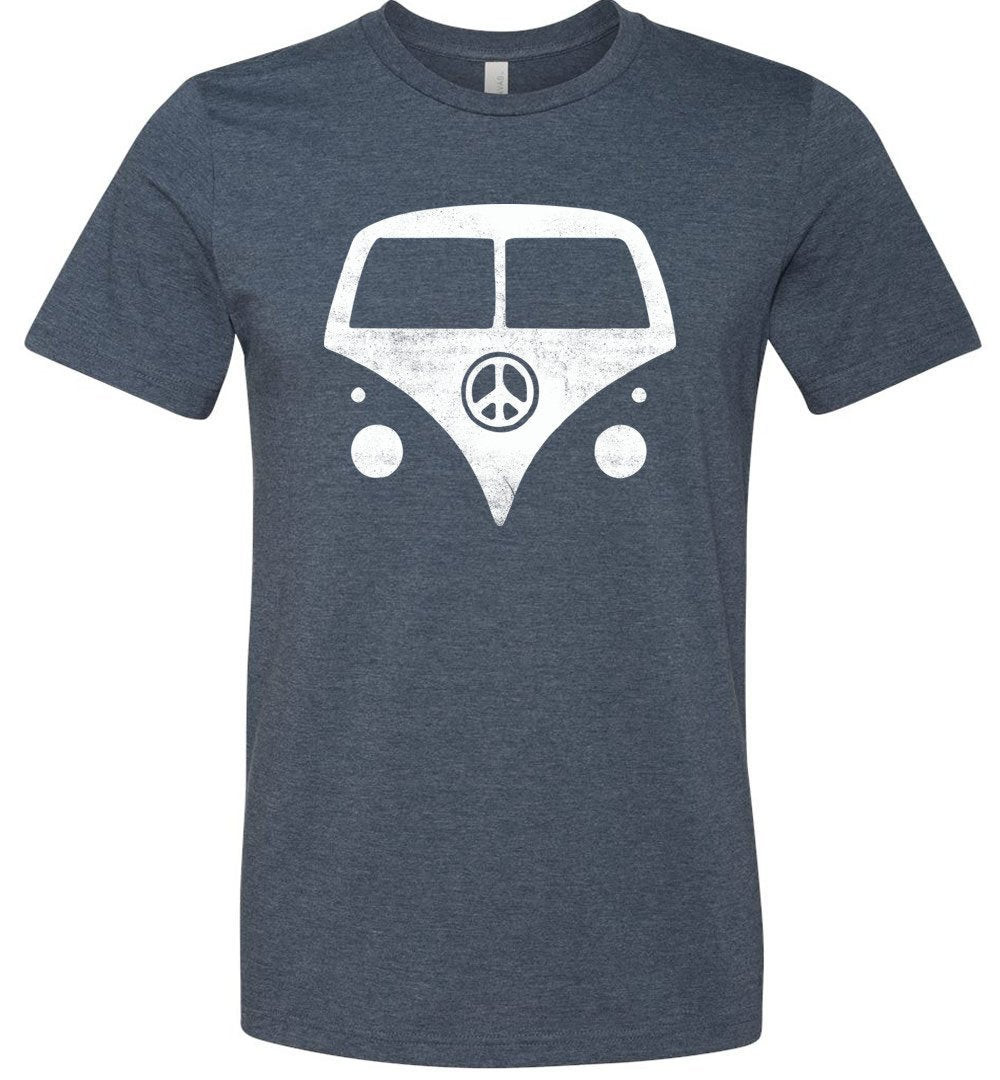 Hippie Van T-shirts Heyjude Shoppe Unisex T-Shirt Heather Navy XS