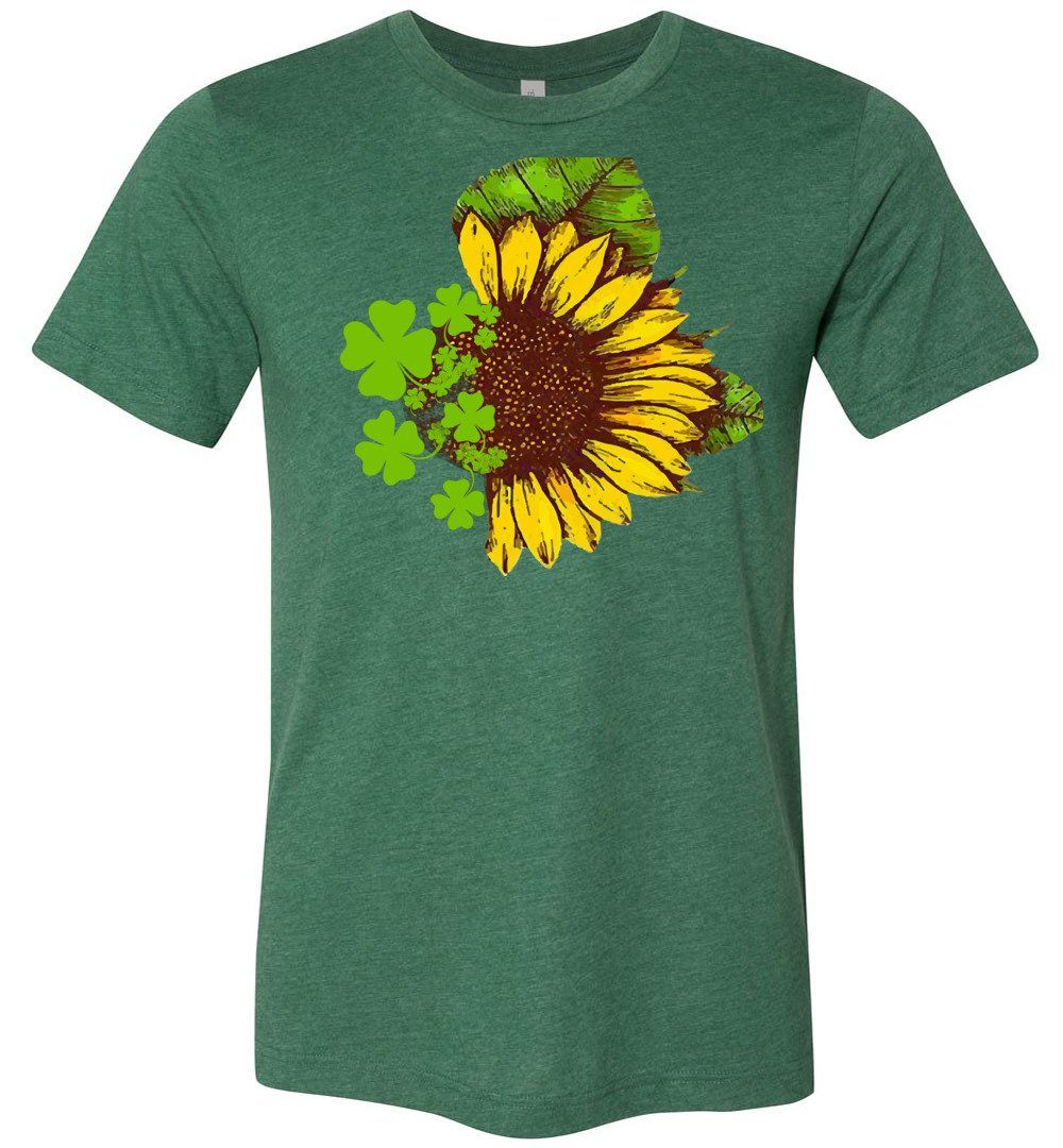 Sunflower - Clovers T-shirts Heyjude Shoppe Unisex T-Shirt Heather Grass Green XS