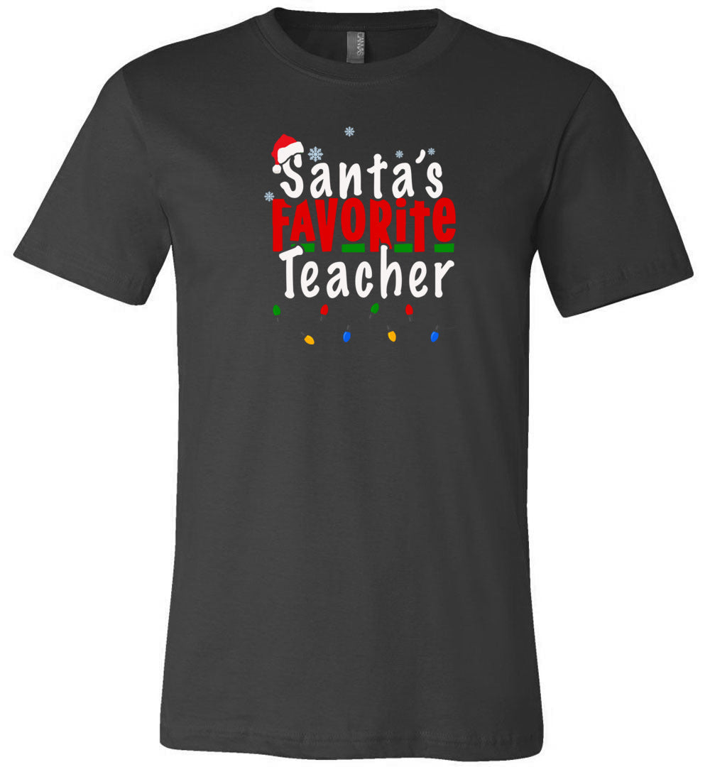 Santa's Favorite Teacher- Long Sleeve T-Shirt