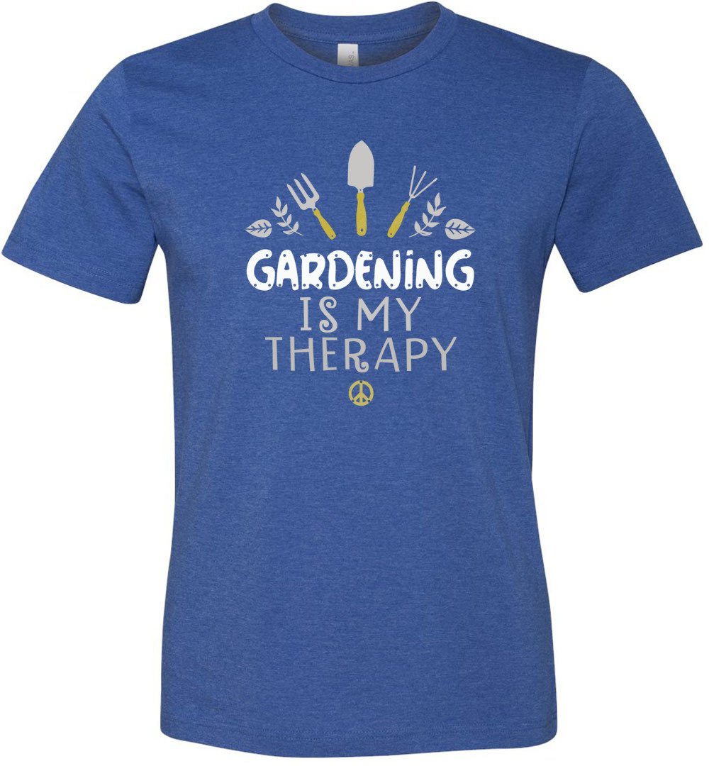 Gardening Is My Therapy T-shirts Heyjude Shoppe Unisex T-Shirt Heather True Royal XS