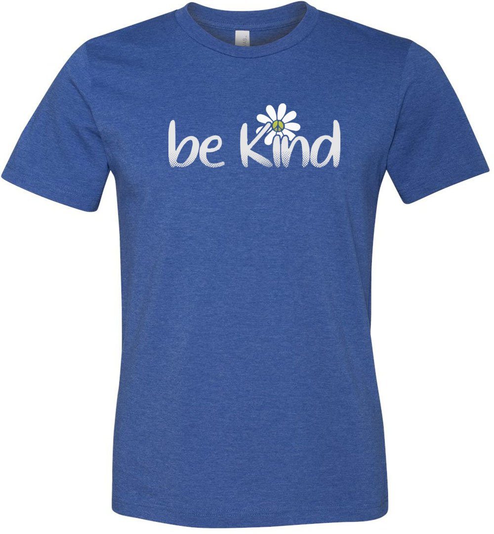 Be Kind Daisy Flower T-shirts Heyjude Shoppe Unisex T-Shirt Heather True Royal XS