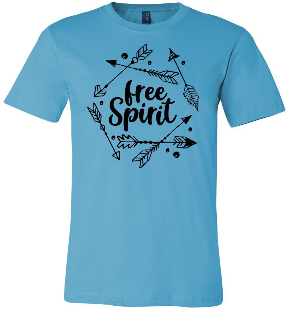Free Spirit T-shirts Heyjude Shoppe Unisex T-Shirt Turquoise XS