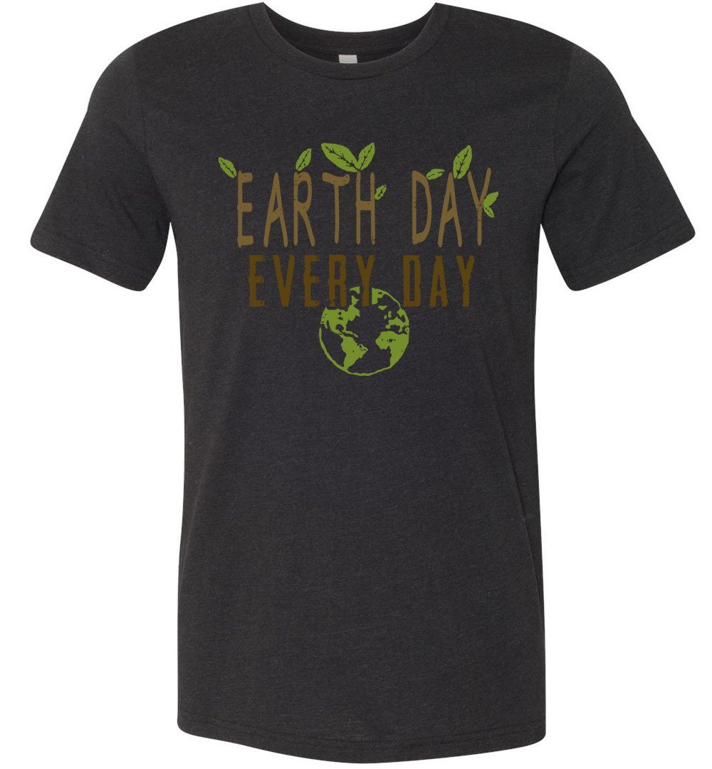 Earth Day Every Day T-shirts Heyjude Shoppe Unisex T-Shirt Black Heather XS