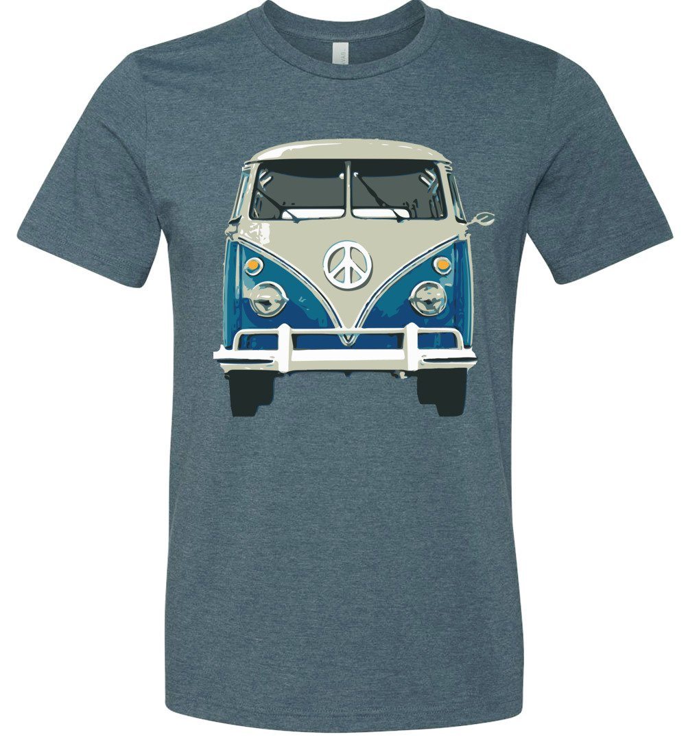 Hippie Van T-shirts Heyjude Shoppe Unisex T-Shirt Heather Slate XS
