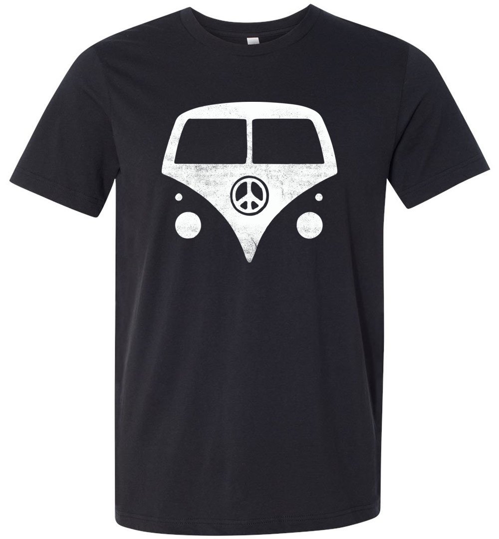 Hippie Van T-shirts Heyjude Shoppe Unisex T-Shirt Vintage Black XS
