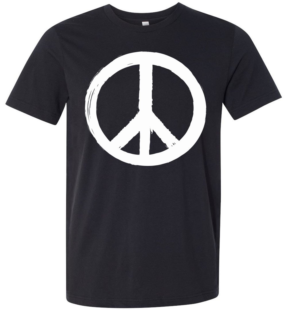 Peace Sign T-shirts Heyjude Shoppe Unisex T-Shirt Vintage Black XS