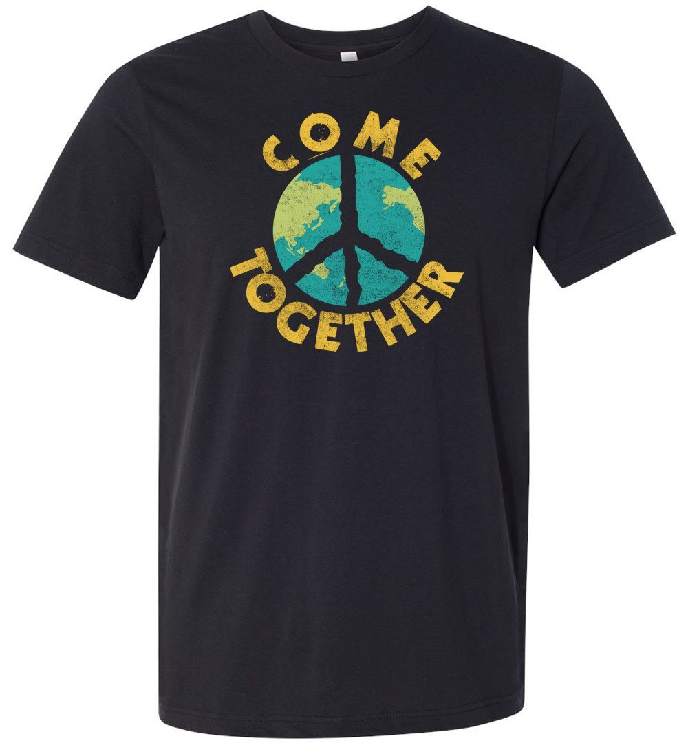 Come Together T-shirts Heyjude Shoppe Unisex T-Shirt Vintage Black XS