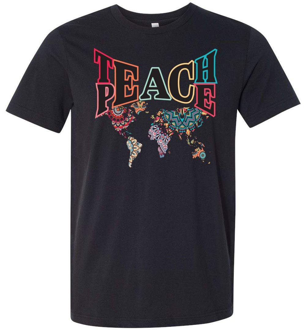 Teach Peace Tshirts Heyjude Shoppe Unisex T-Shirt Vintage Black XS