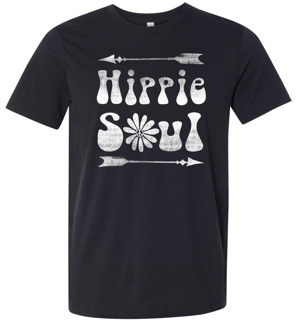 Hippie Soul T-shirts Heyjude Shoppe Unisex T-Shirt Vintage Black XS