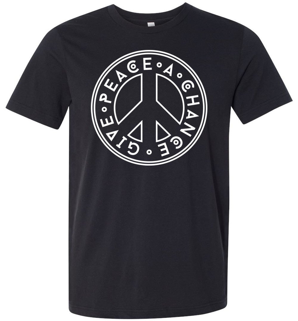 Give Peace A Chance T-shirts Heyjude Shoppe Unisex T-Shirt Vintage Black XS