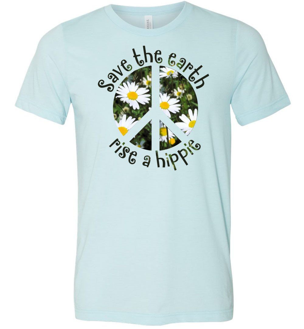 Rise A Hippie - Daisy T-Shirts Heyjude Shoppe Unisex T-Shirt Heather Ice Blue XS