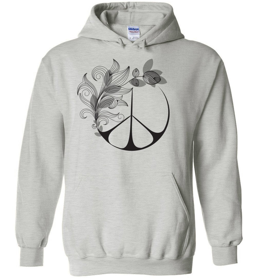 PEACE IN NATURE HEAVY BLEND HOODIE Heyjude Shoppe Ash S 