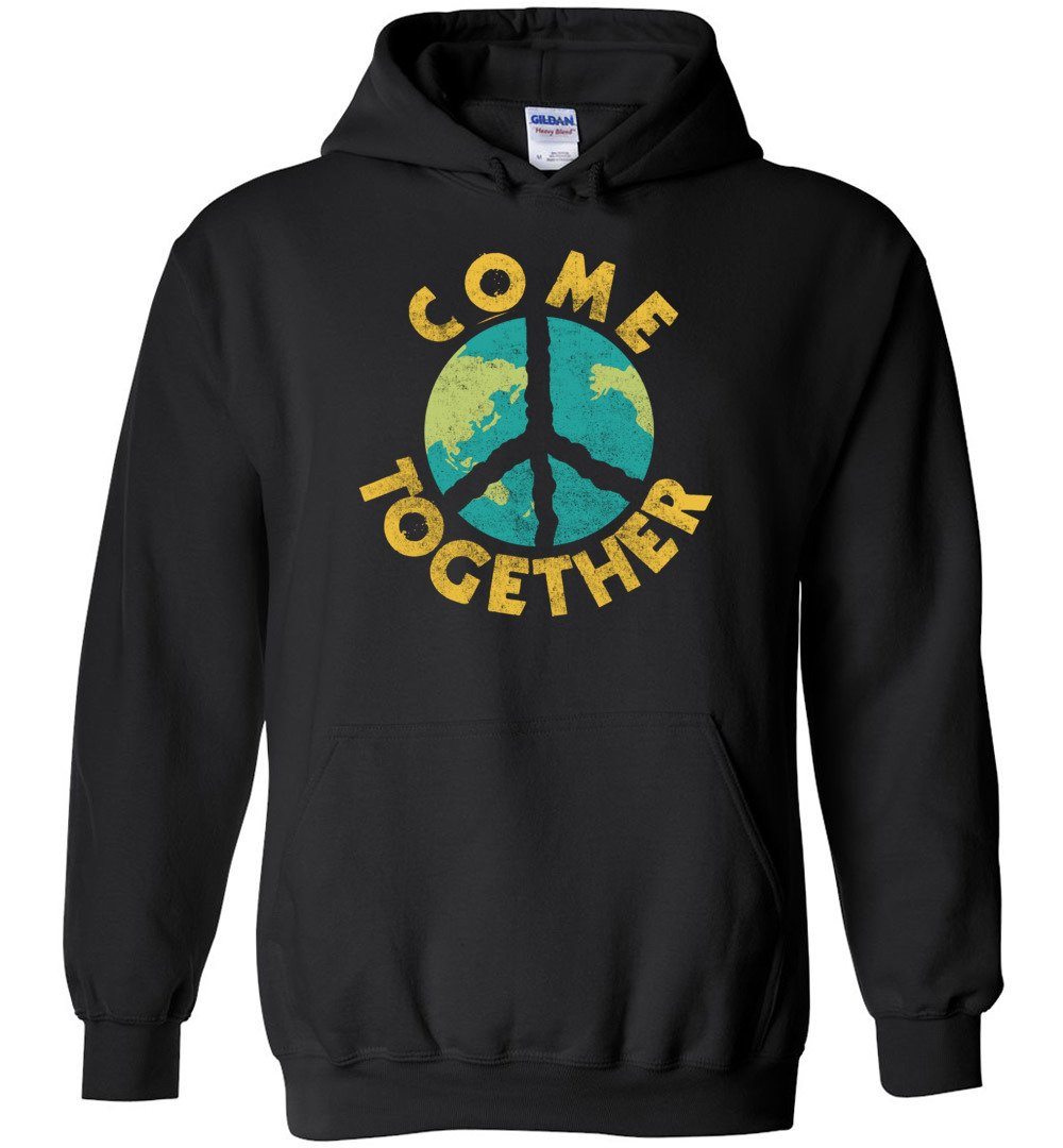 COME TOGETHER HEAVY BLEND HOODIE Heyjude Shoppe Black S 
