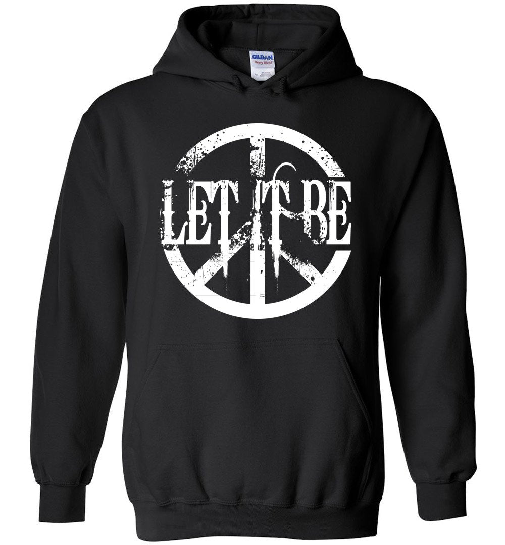 Let It Be Peace on both Front and Back Heyjude Shoppe Black S 