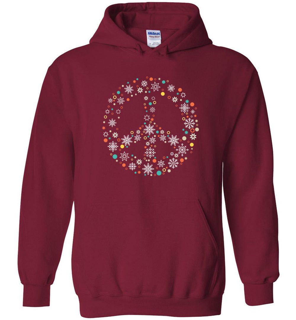 Holiday Peace Sign- Blend Hoodie