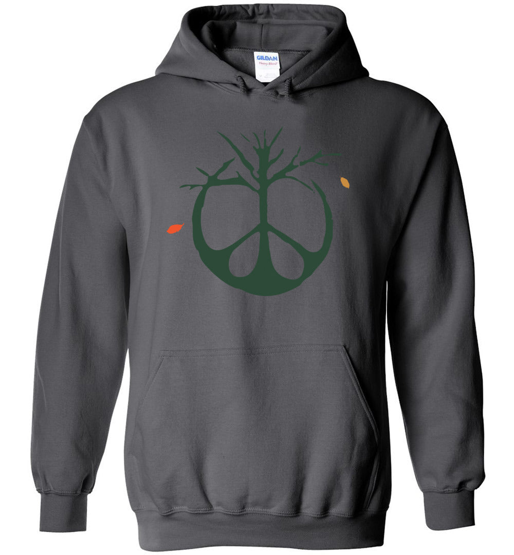 Fall Tree Peace Sign- Heavy Blend Hoodie