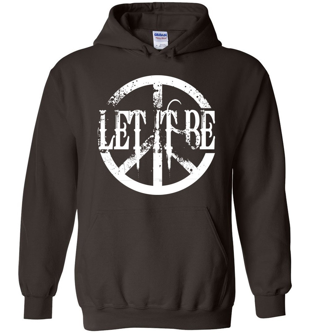 Let It Be Peace on both Front and Back Heyjude Shoppe Dark Chocolate S 