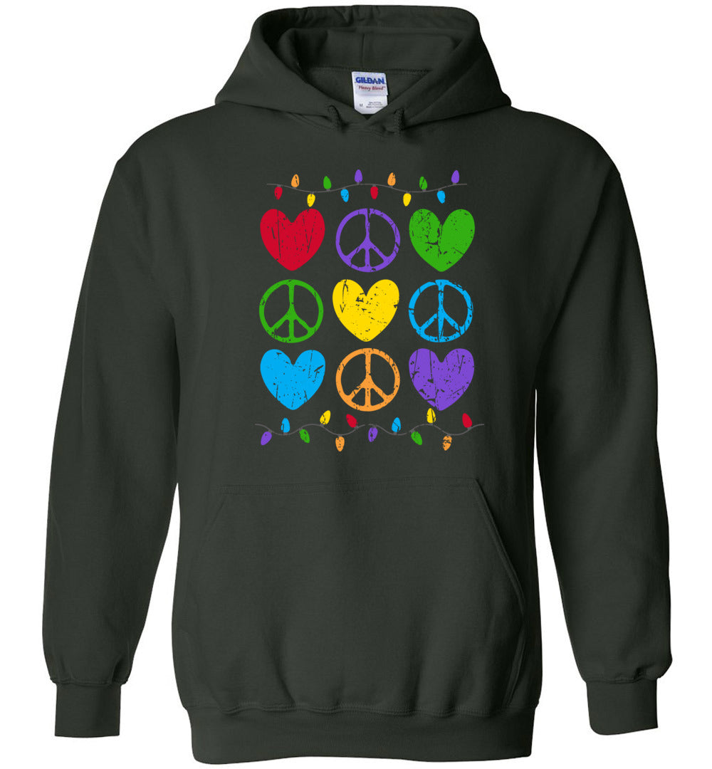 Peace Love Holiday - Heavy Blend Hoodie