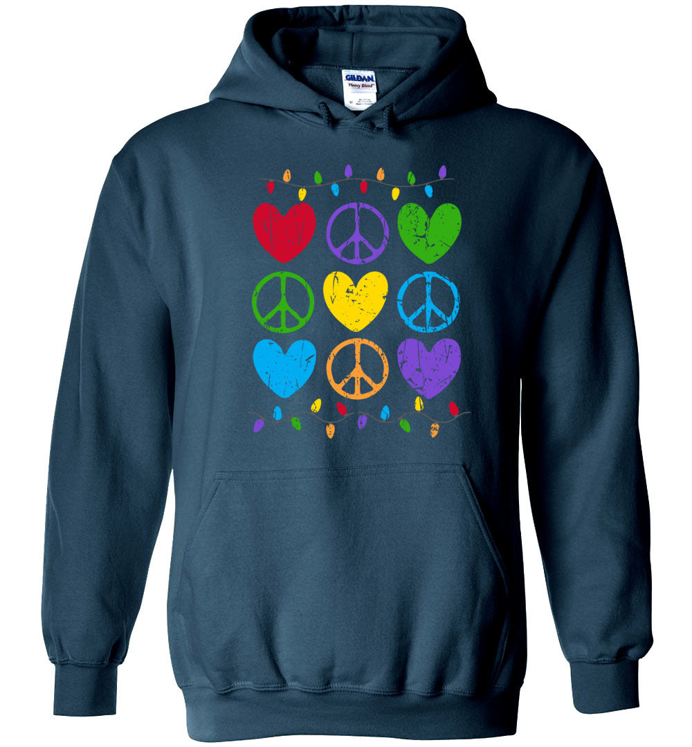 Peace Love Holiday - Heavy Blend Hoodie