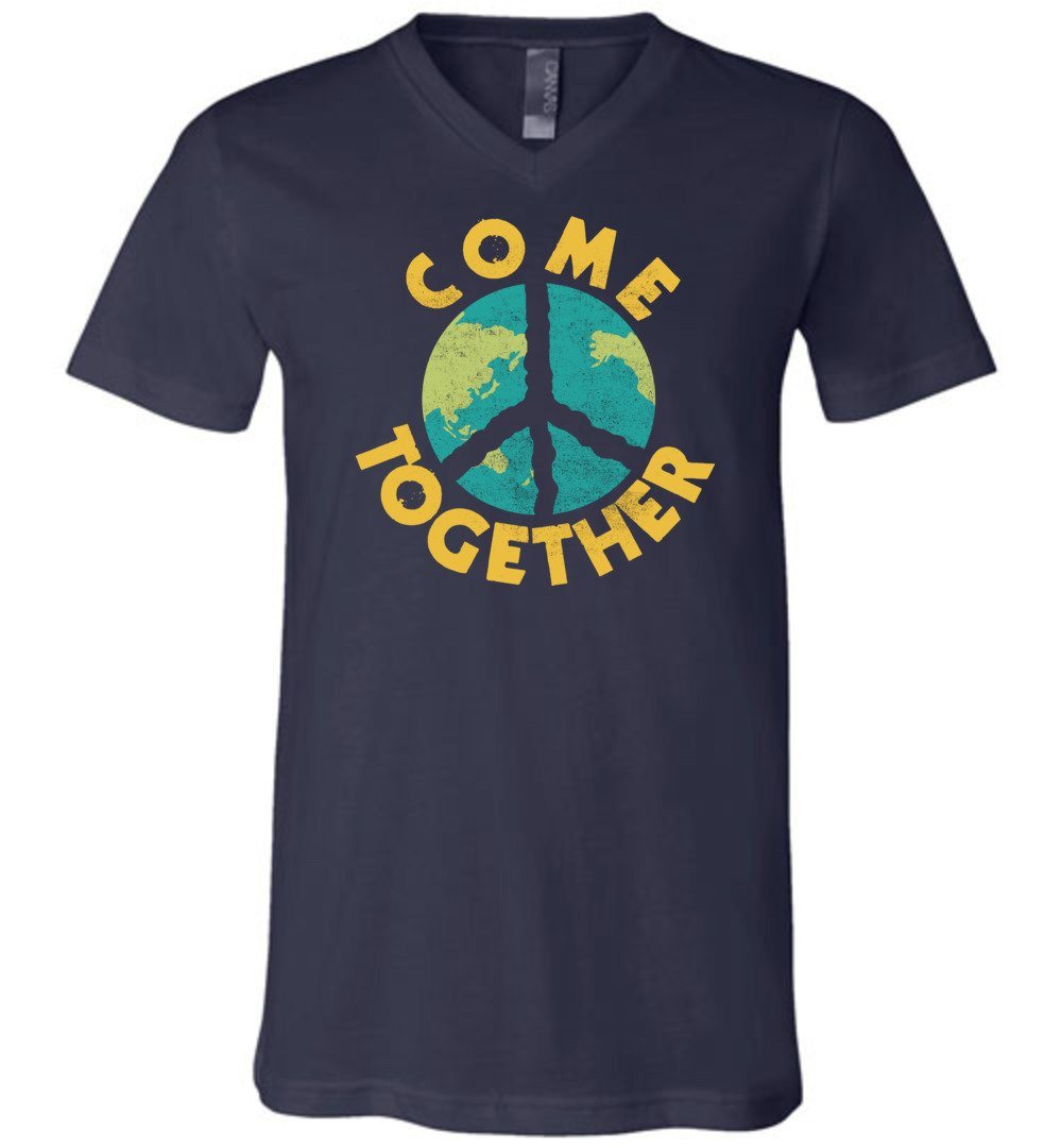 Come Together T-shirts Heyjude Shoppe Unisex V-Neck Navy S