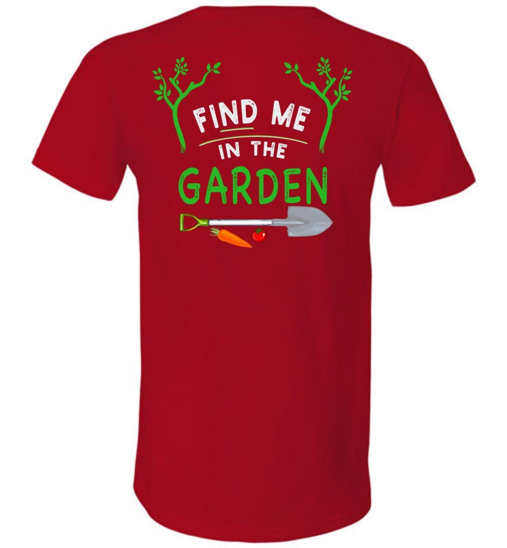 Find Me In The Garden T-Shirts Heyjude Shoppe Unisex V-Neck Red S
