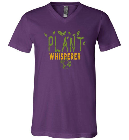 Plant Whisperer - Unisex Vneck Heyjude Shoppe Team Purple S 