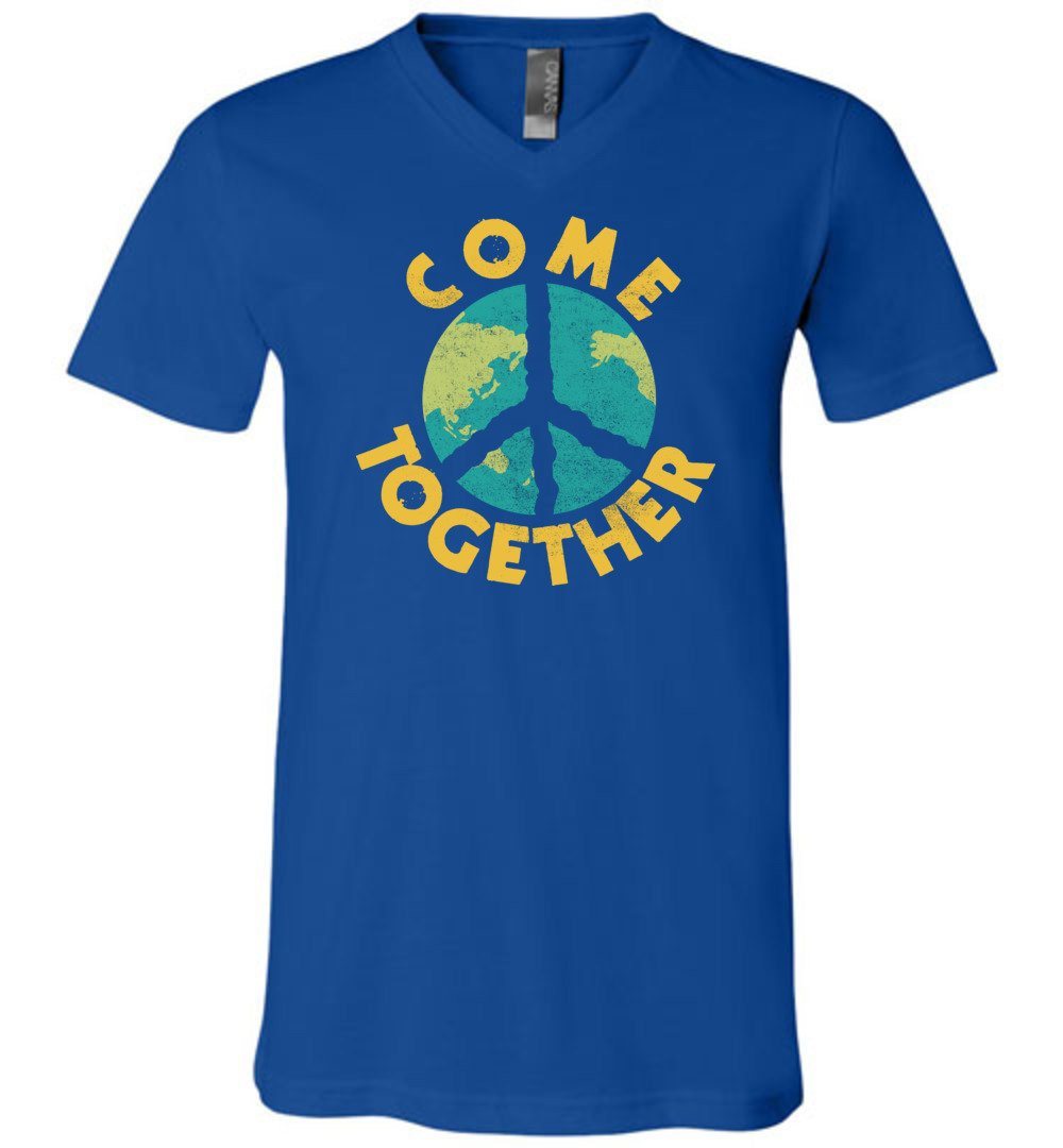 Come Together T-shirts Heyjude Shoppe Unisex V-Neck True Royal S