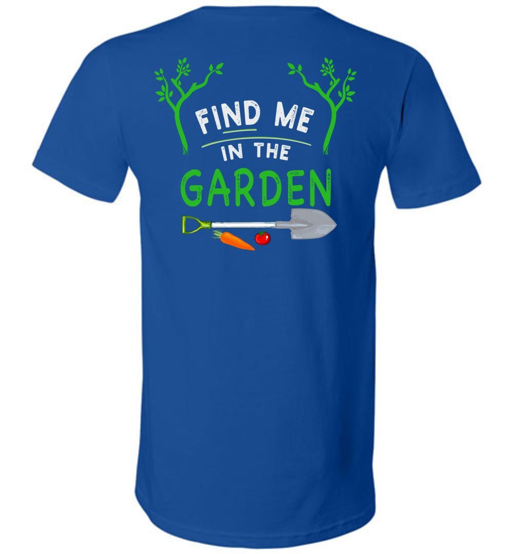 Find Me In The Garden T-Shirts Heyjude Shoppe Unisex V-Neck True Royal S