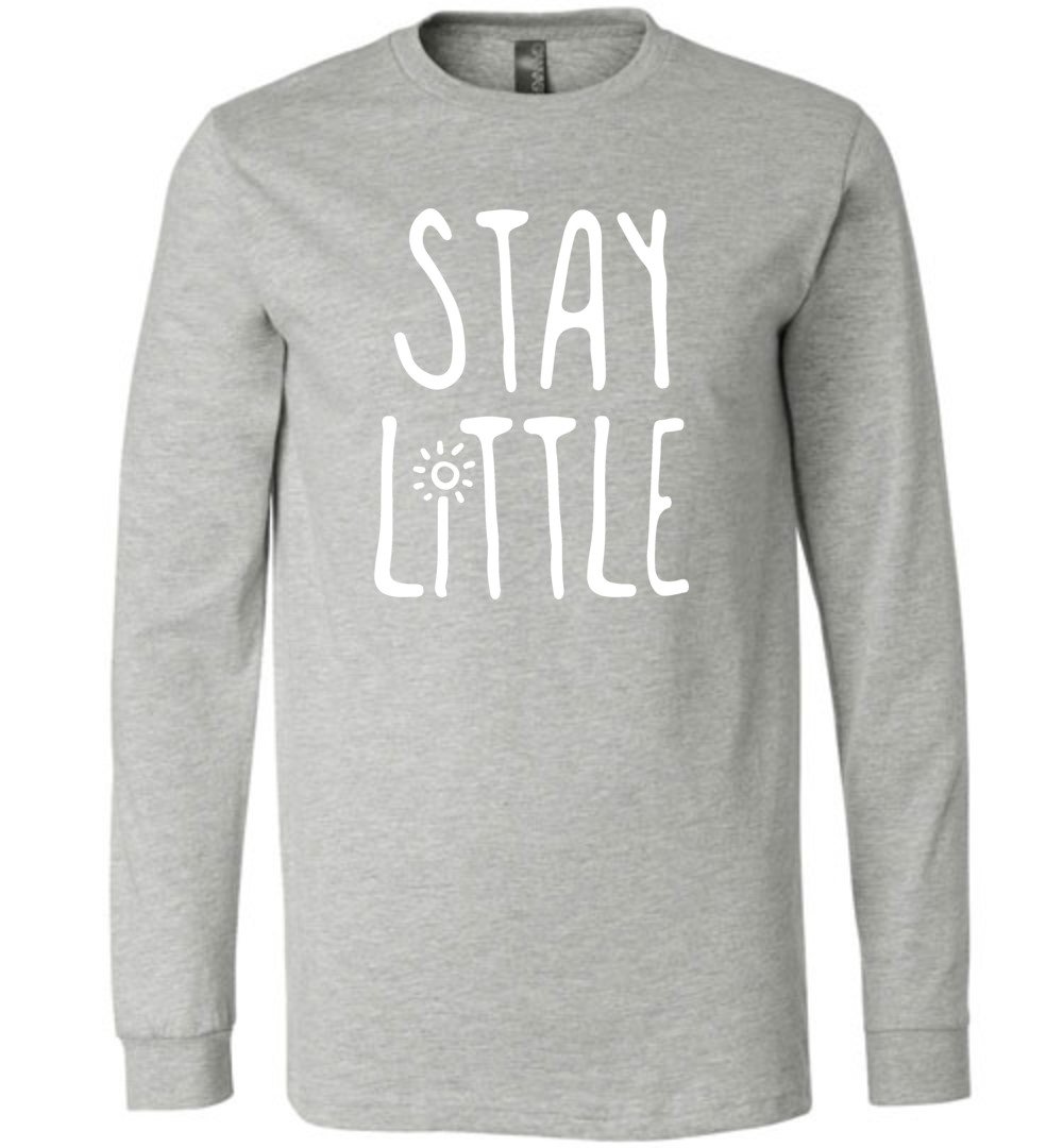 Stay Little Youth T-Shirts Heyjude Shoppe Long Sleeve Tee Athletic Heather Youth S