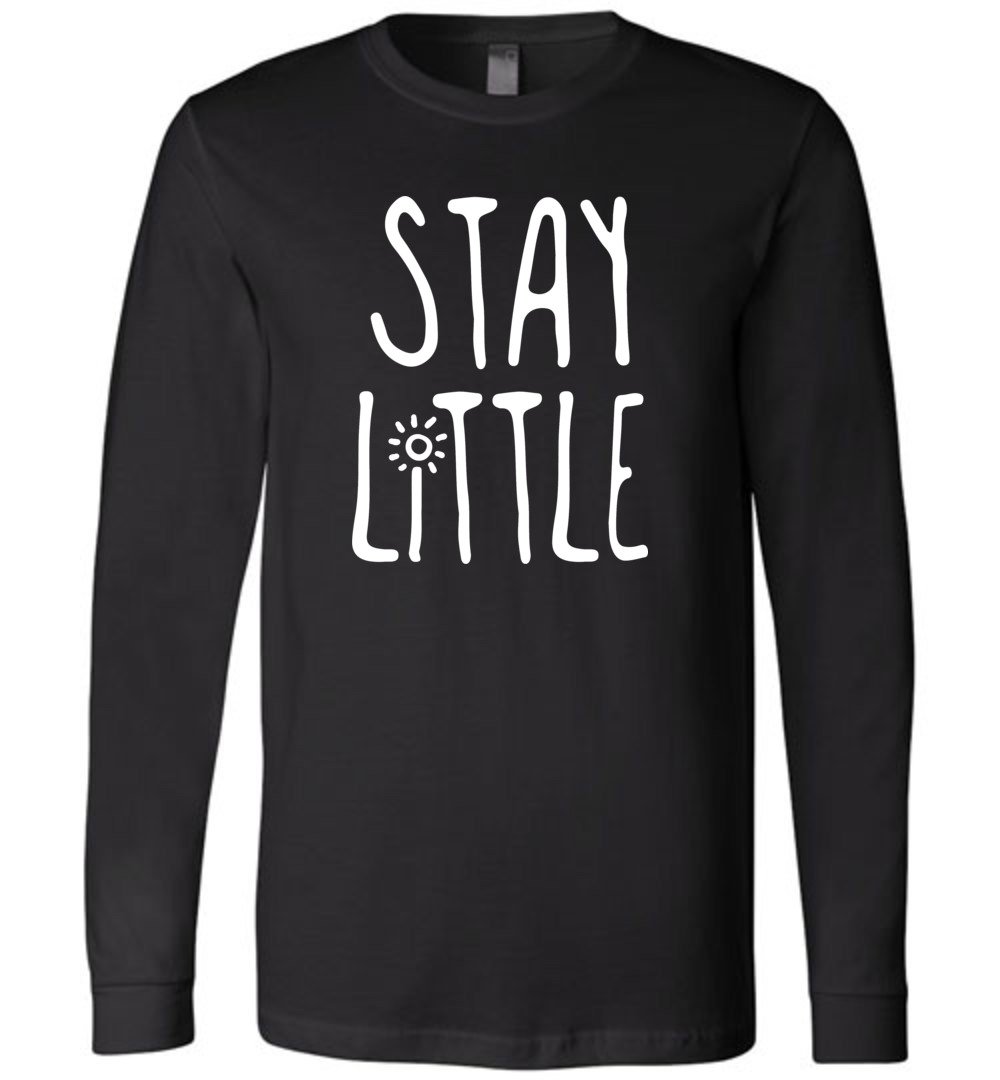 Stay Little Youth T-Shirts Heyjude Shoppe Long Sleeve Tee Black Youth S