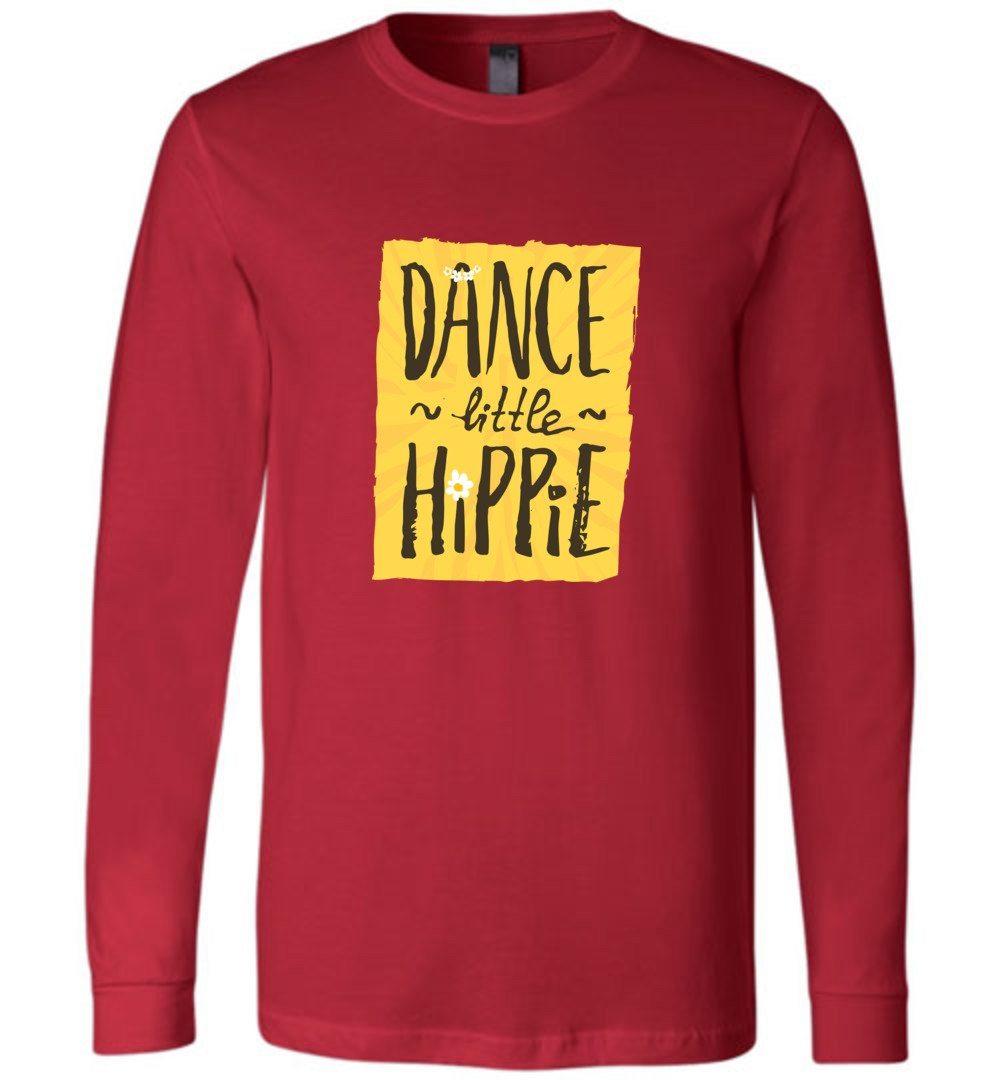 Dance Little Hippie Youth T-Shirts Heyjude Shoppe Long Sleeve Tee Red S