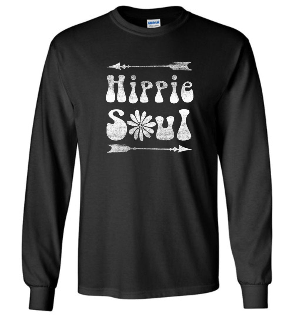 Hippie Soul Long Sleeve T-Shirts Heyjude Shoppe Black S 
