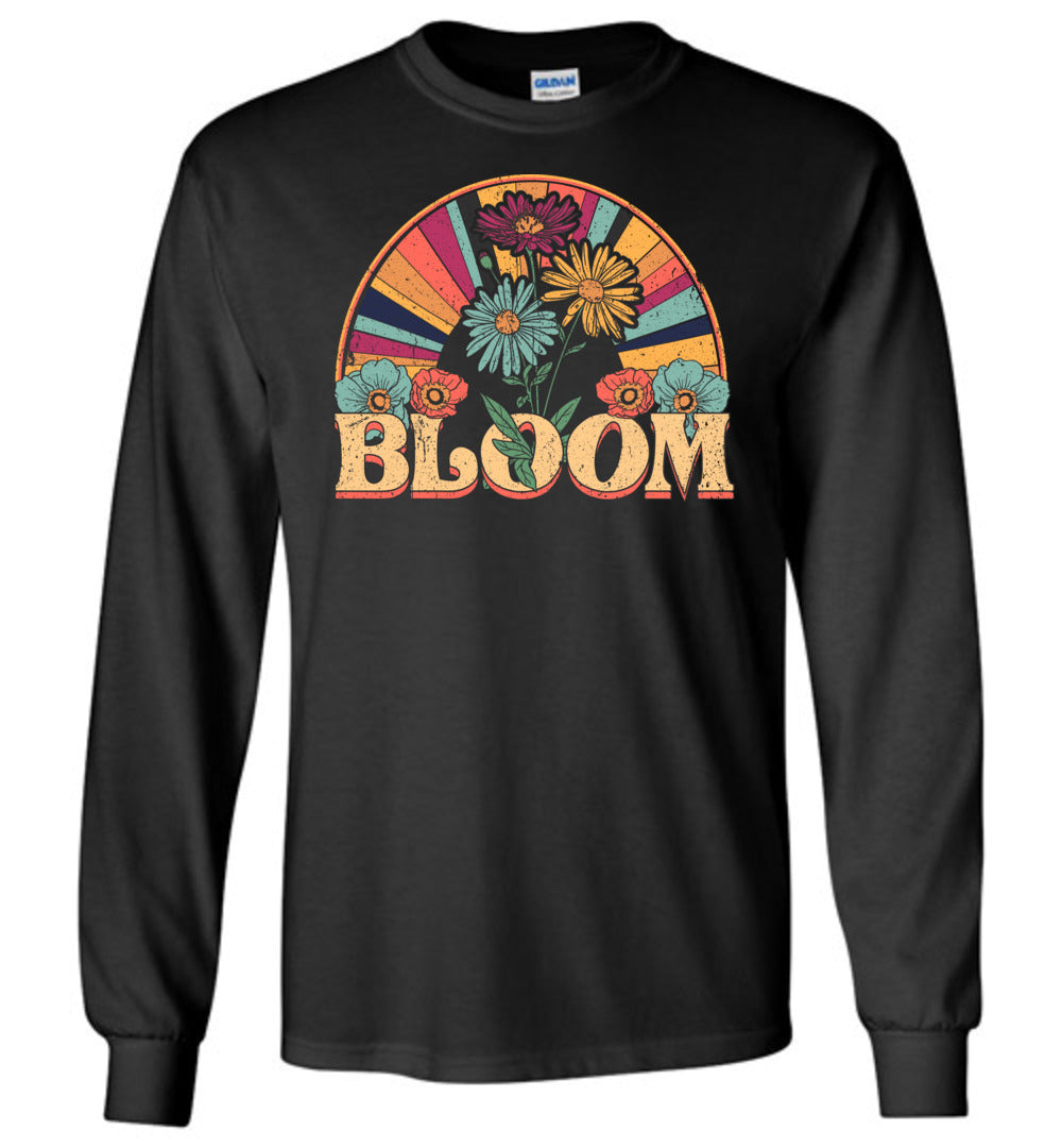 Bloom Flowers Vintage Long Sleeve T-Shirts