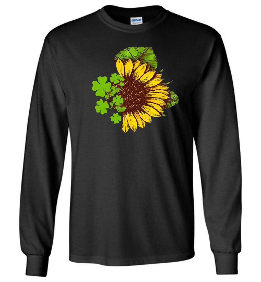 Sunflower - Clovers Long Sleeve T-Shirts Heyjude Shoppe Black S 