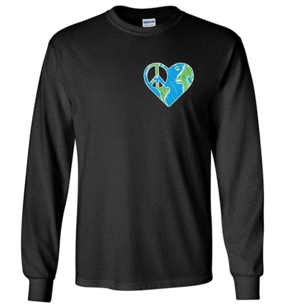 Peace In My Heart Long Sleeve T-Shirts Heyjude Shoppe Black S 