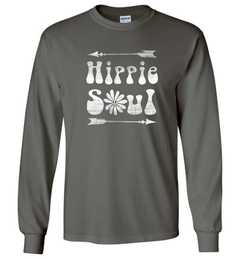 Hippie Soul Long Sleeve T-Shirts Heyjude Shoppe Charcoal S 