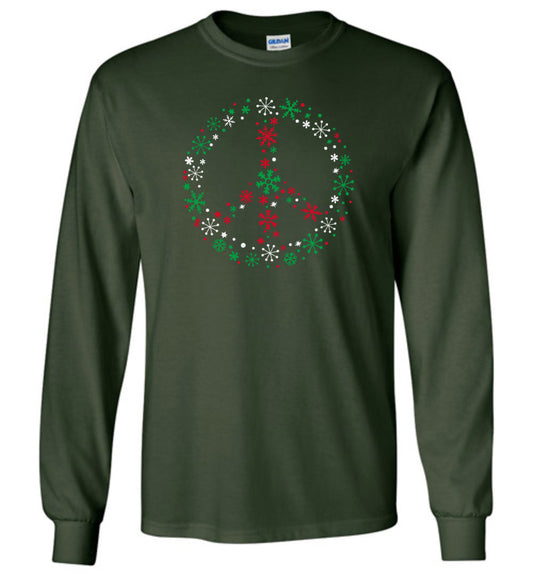 Holiday Peace Sign Long Sleeve T-shirt