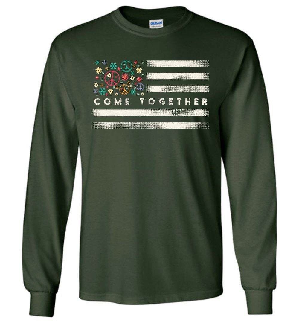 Come Together - Holiday T-Shirts Heyjude Shoppe Long Sleeve Tee Forest Green S