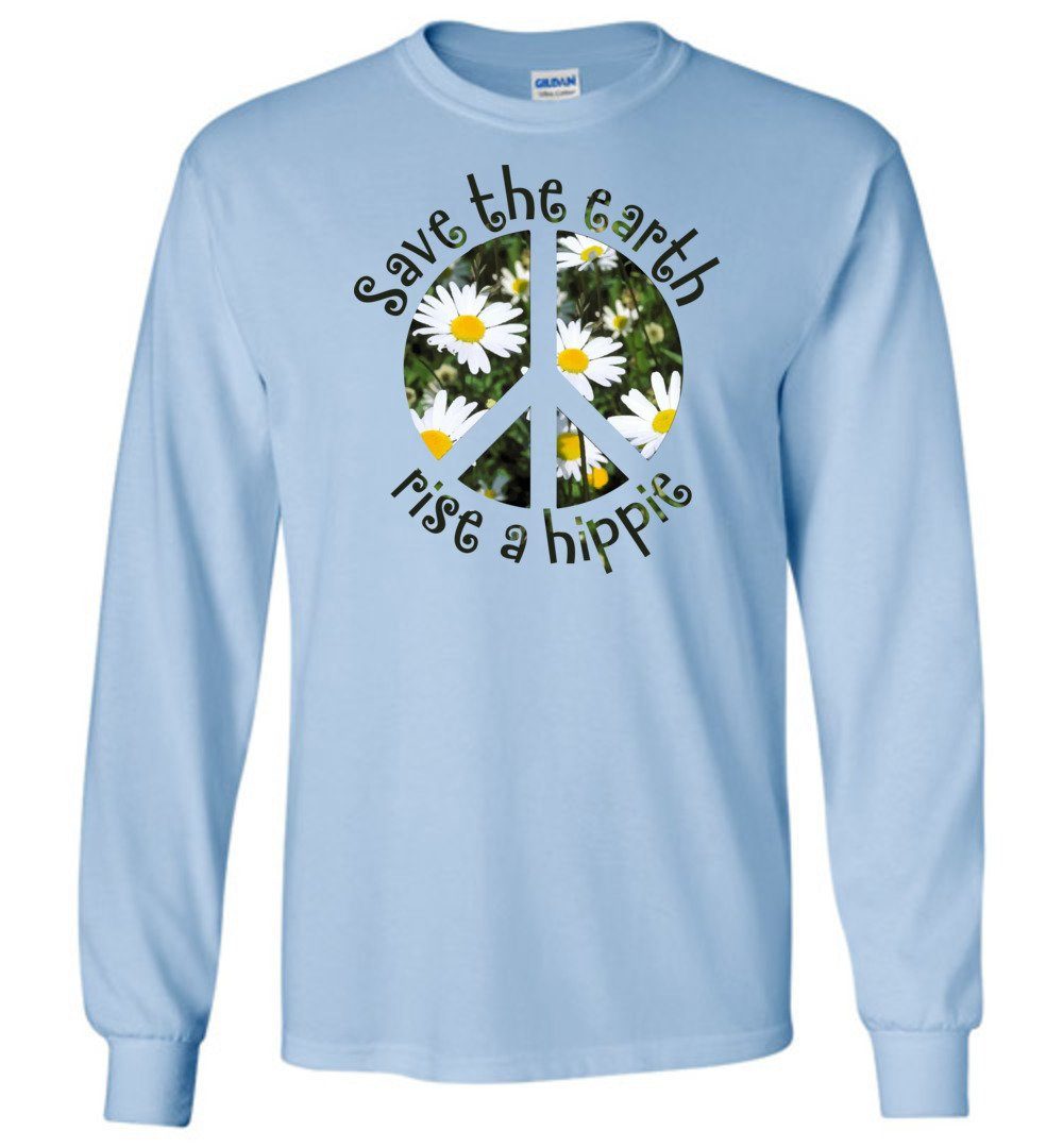 Rise A Hippie - Daisy T-Shirts Heyjude Shoppe Long Sleeve Tee Light Blue S
