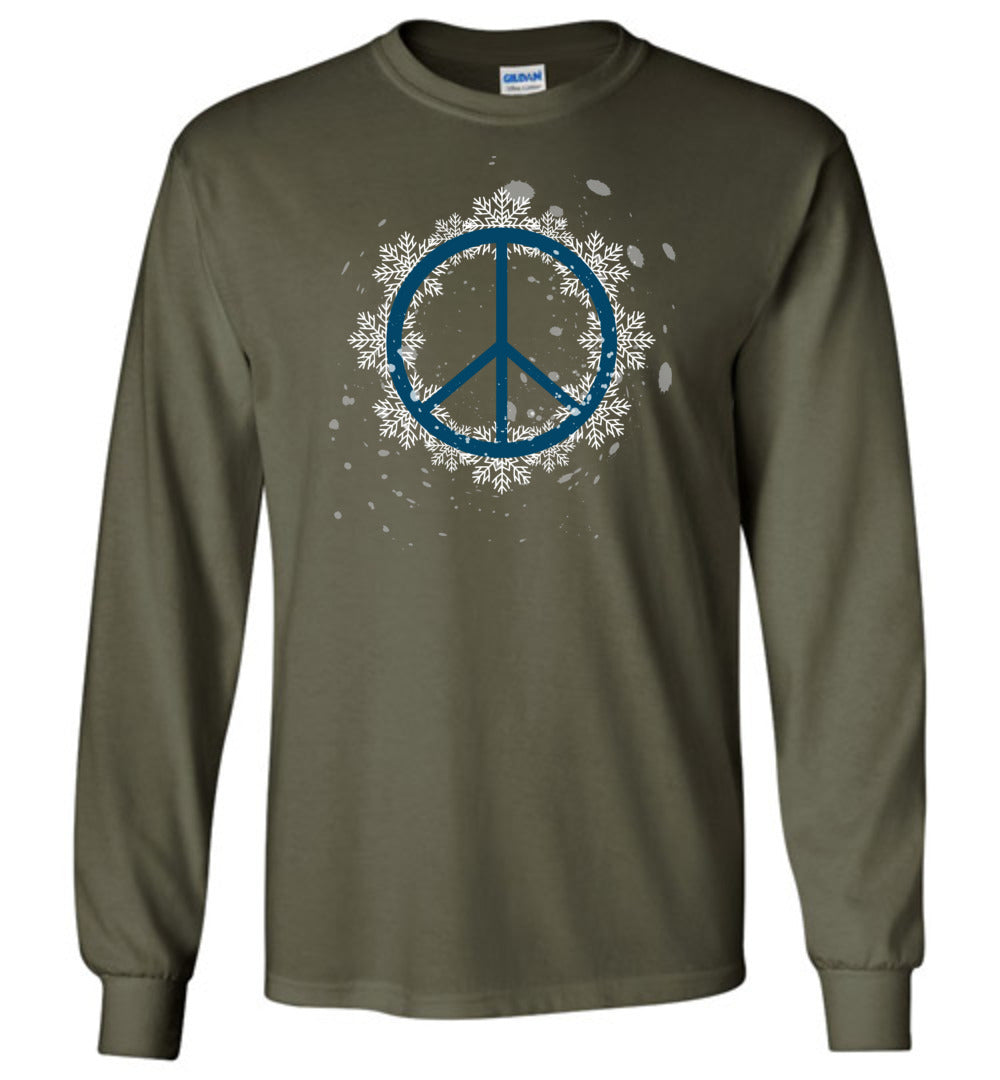 Snow Peace Sign - Long Sleeve T-Shirt