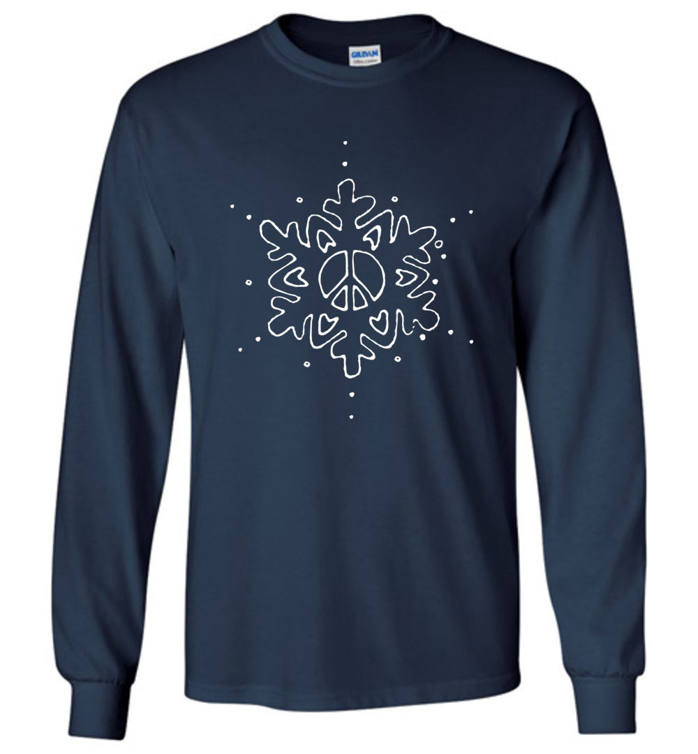 Peace Love Snowflake Long Sleeve T-Shirt