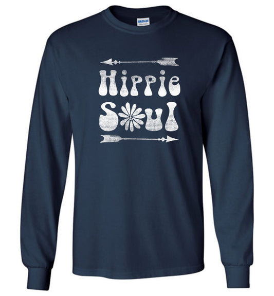 Hippie Soul Long Sleeve T-Shirts Heyjude Shoppe Navy S 