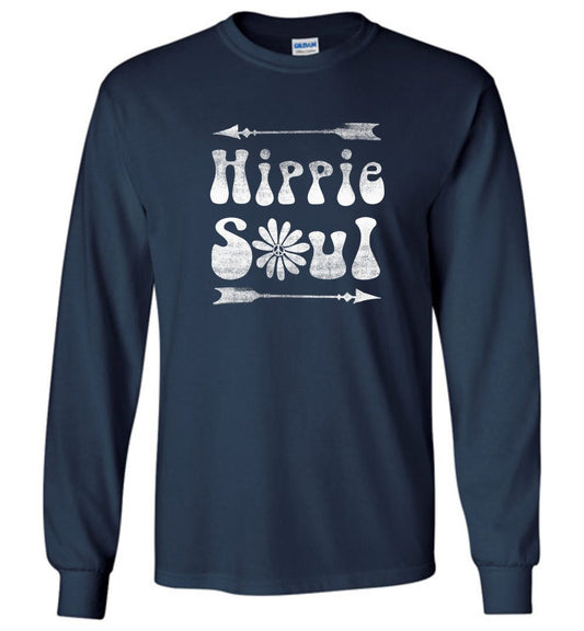 Hippie Soul Long Sleeve T-Shirts Heyjude Shoppe Navy S