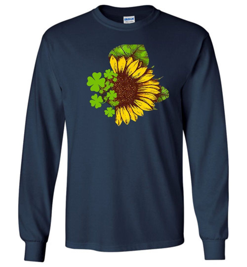Sunflower - Clovers Long Sleeve T-Shirts Heyjude Shoppe Navy S 