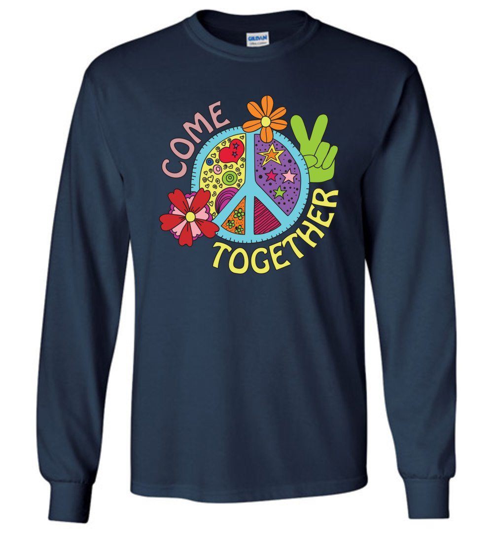 Come Together Long Sleeve T-Shirts Heyjude Shoppe Navy S 
