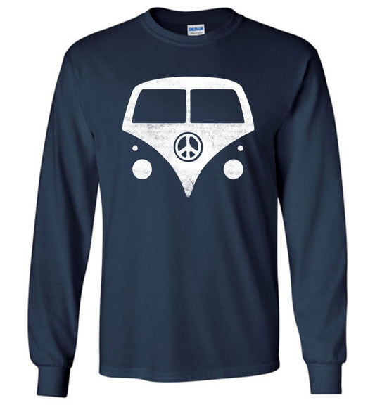 Hippie Van Long Sleeve T-Shirts Heyjude Shoppe Navy S