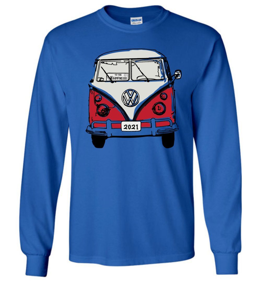 2021 - To The Happiness - Long Sleeve T-Shirts Heyjude Shoppe Royal Blue S 