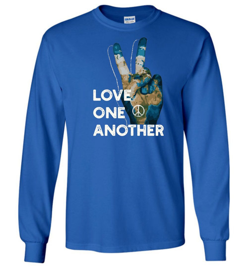 Love One Another Long Sleeve T-Shirts Heyjude Shoppe Royal Blue S 