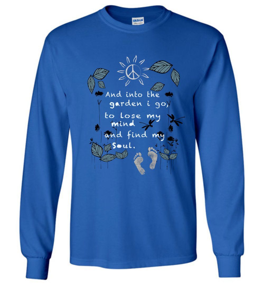 Into The Garden T-shirts Heyjude Shoppe Long Sleeve Tee Royal Blue S