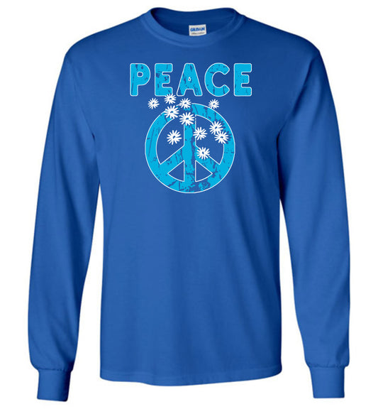 Daisy Peace Sign Long Sleeve T-Shirts